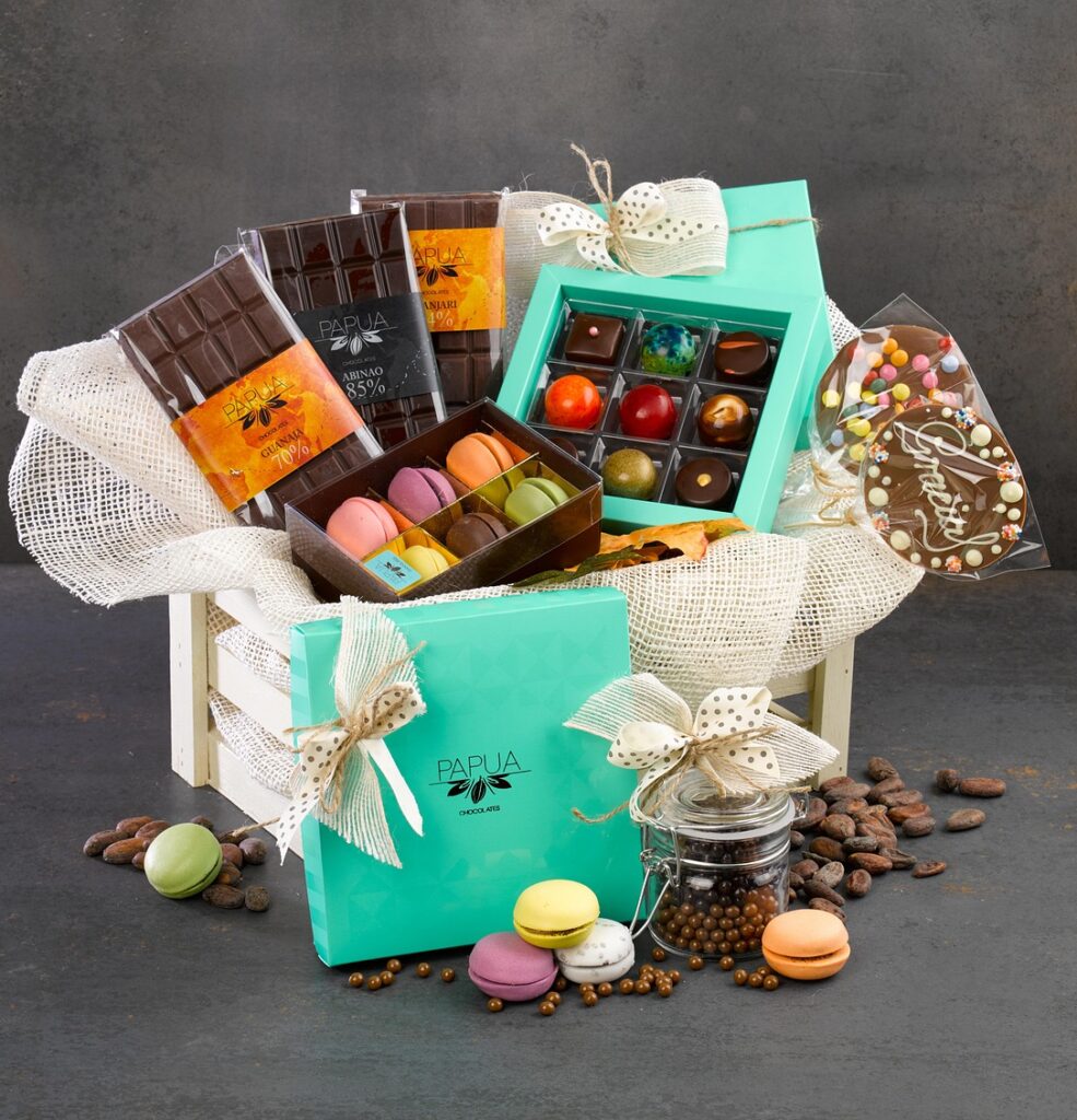 Kerstpakket met chocolade