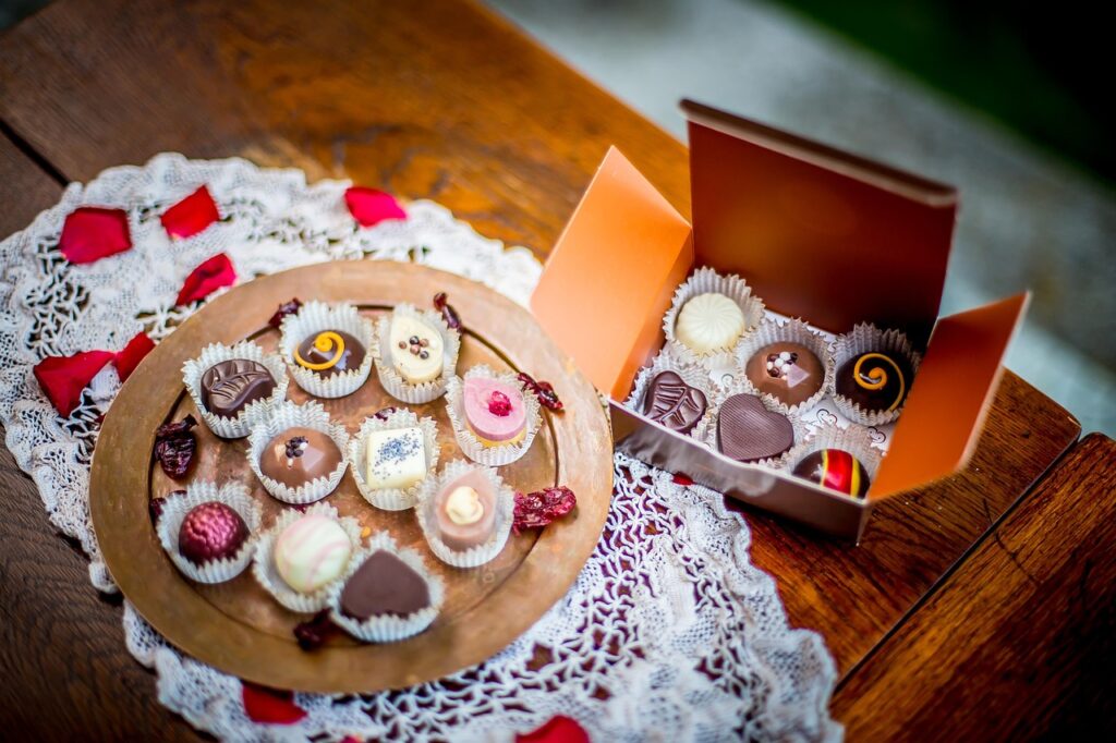 Kerstpakket met chocolade